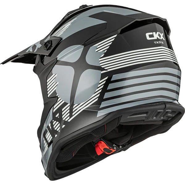 Casque de Motocross TX019Y Galactic Junior Gris, Dos
