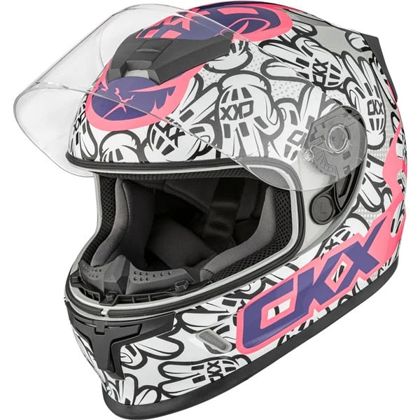 Casque Intégral de Moto RR24Y Peace Junior Multicolore, côté gauche