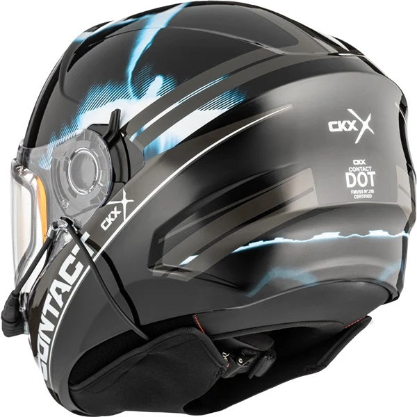 Casque Intégral de Motoneige Contact Onyx Noir incliné de dos