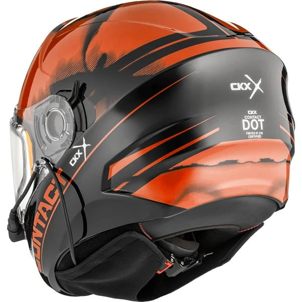Casque Intégral de Motoneige Contact Onyx Rouge incliné de dos