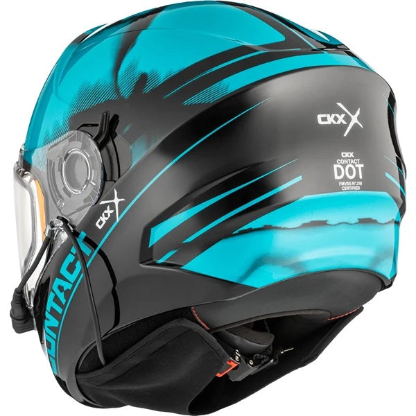 Casque Intégral de Motoneige Contact Onyx Bleu incliné de dos
