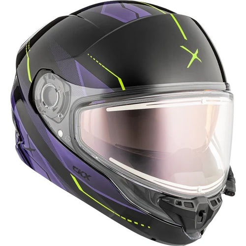 Casque Intégral de Motoneige Contact Artik Édition Limitée Mauve/Noir de face