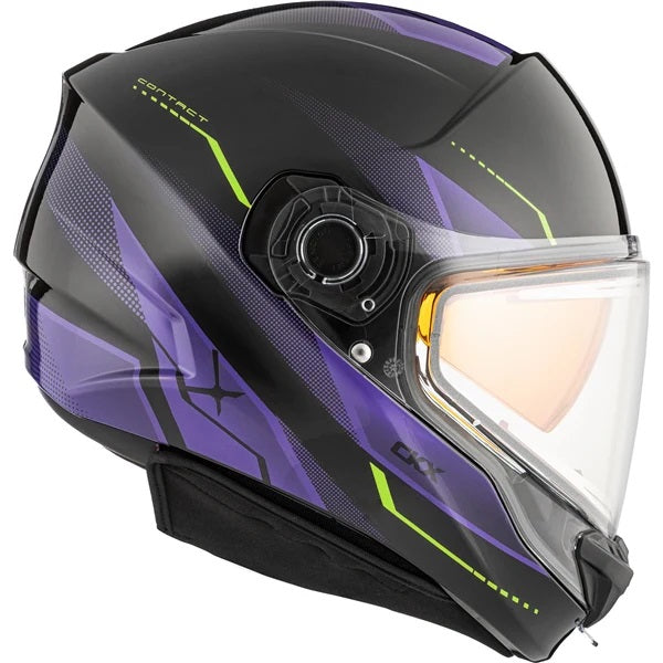 Casque Intégral de Motoneige Contact Artik Édition Limitée Mauve/Noir de gauche