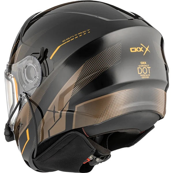 Casque Intégral de Motoneige Contact Artik Noir/Brun de dos