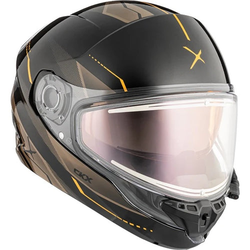Casque Intégral de Motoneige Contact Artik Noir/Brun de face