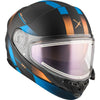 Casque de Motoneige Intégral Contact Edge Visière Double Électrique Bleu/Orange de face