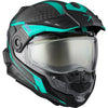 Casque Intégral de Motoneige Mission Carbone Fury Noir/Bleu visière fermée de face