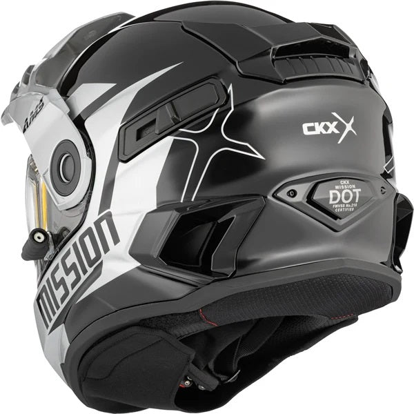 Casque Intégral de Motoneige Mission Alaska Argent, arrière