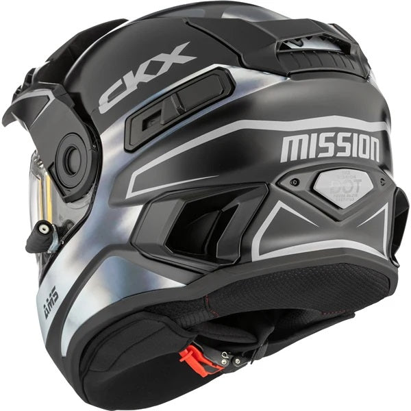 Casque Intégral de Motoneige Mission Tanium Noir/Gris de dos