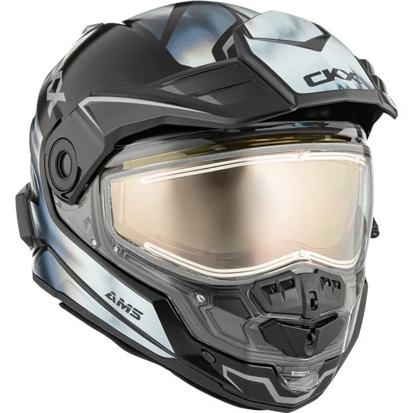 Casque Intégral de Motoneige Mission Tanium Noir/Gris de face