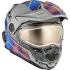 Casque Intégral de Motoneige Mission Tanium Bleu/Gris de face