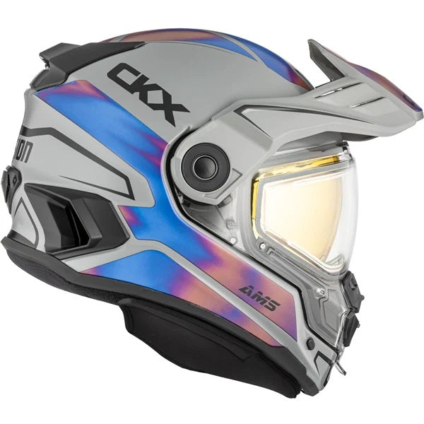 Casque Intégral de Motoneige Mission Tanium Bleu/Gris de gauche