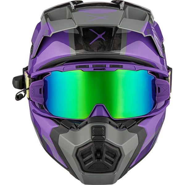 Casque Titan AMS Nunavut Lunettes Apex Incluse Carbone - Edition Limitée  Mauve, de face