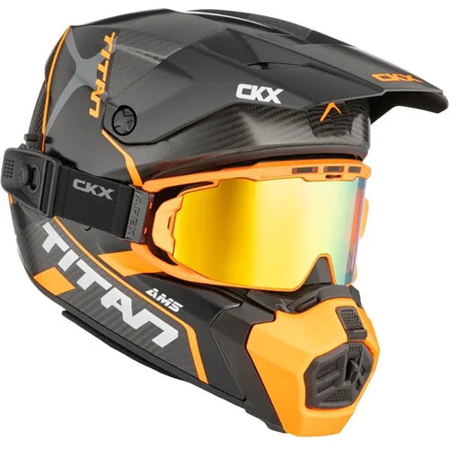 Casque Titan AMS Conrod Orange, de côté