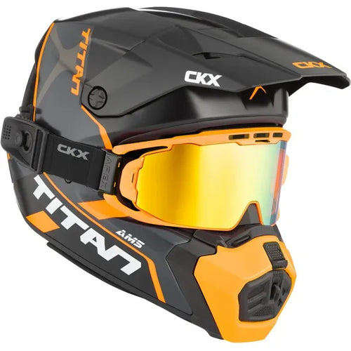 Casque Titan AMS Conrod Orange, de côté