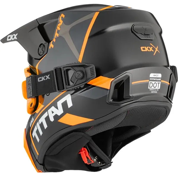 Casque Titan AMS Conrod Orange, de dos
