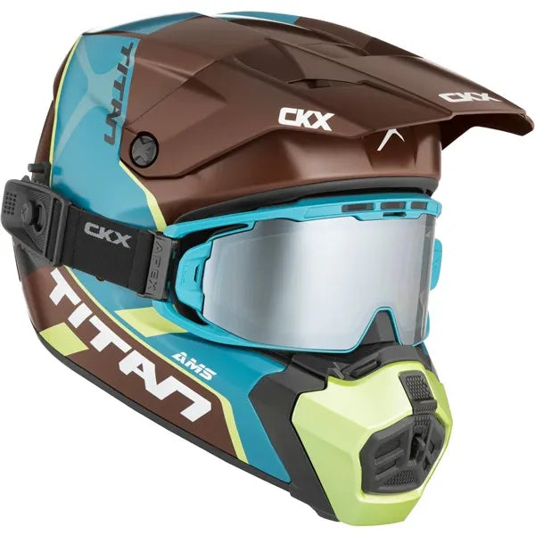 Casque Titan AMS Conrod Bleu/Vert, de côté