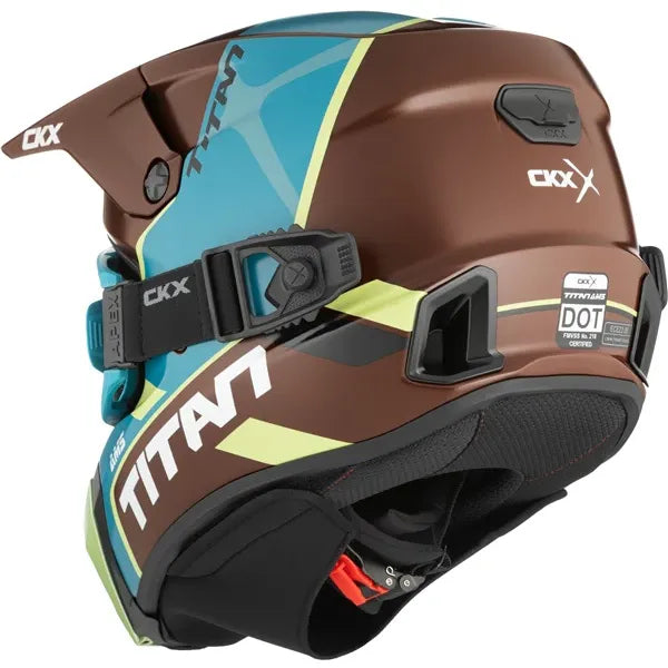 Casque Titan AMS Conrod Bleu/Vert, de dos
