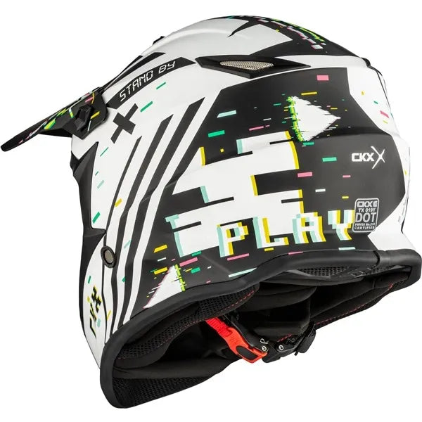 Casque TX019Y Error Junior Blanc, de dos