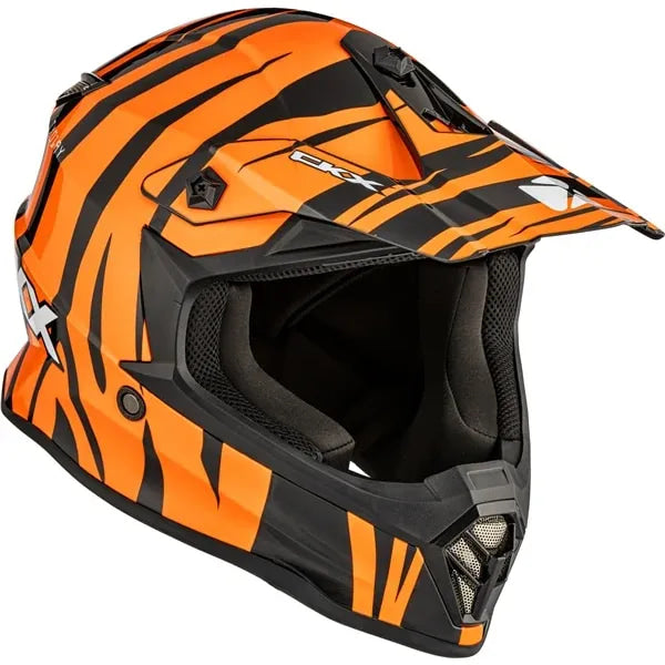 Casque TX019Y Zoo Junior Orange/Noir, de côté
