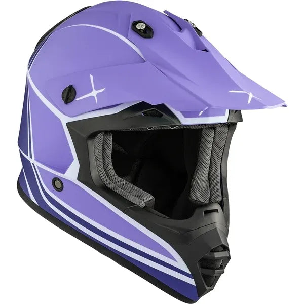 Casque de Motocross TX228 Energy Mauve, de côté