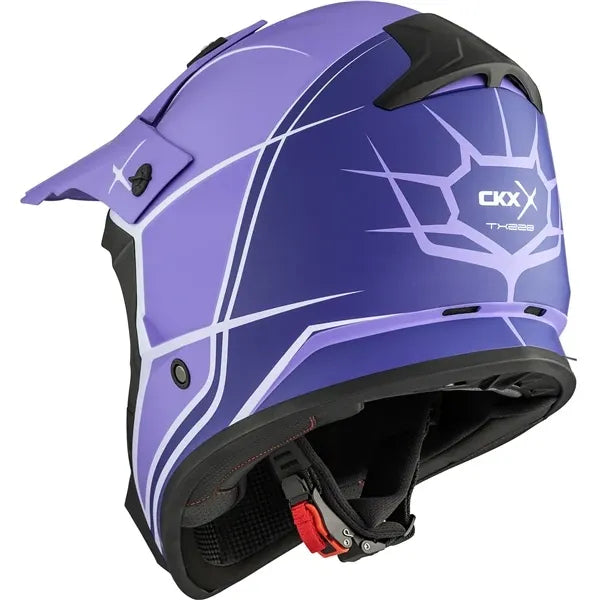 Casque de Motocross TX228 Energy Mauve, de dos