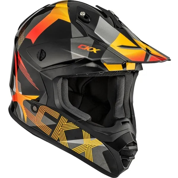 Casque Hors-Route TX228 Lord Noir/Orange, de côté