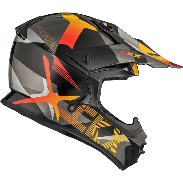 Casque Hors-Route TX228 Lord Noir/Orange, côté droit