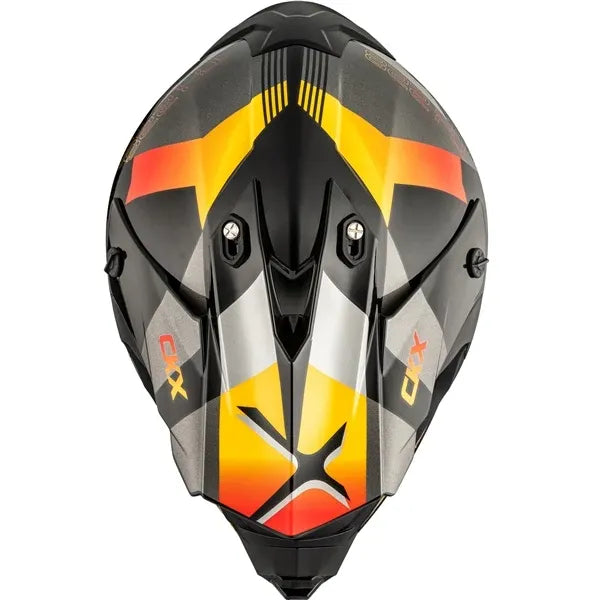 Casque Hors-Route TX228 Lord Noir/Orange, dessus