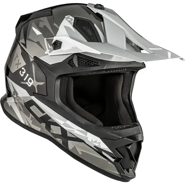 Casque Hors-Route TX319 Jagged Gris,  de côté