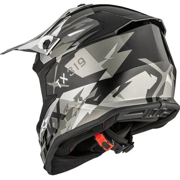 Casque Hors-Route TX319 Jagged Gris, de dos