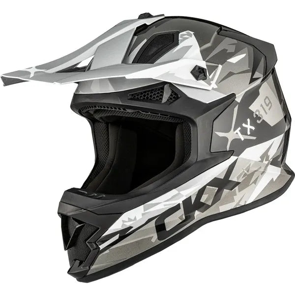 Casque Hors-Route TX319 Jagged Gris, côté gauche