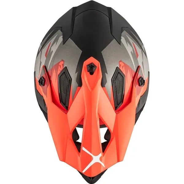 Casque Hors-Route TX319 Jagged Rouge, dessus