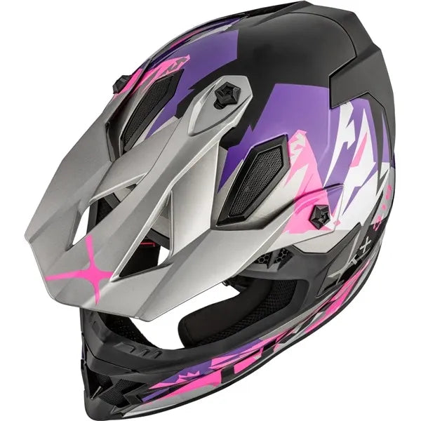 Casque Hors-Route TX319 Jagged Mauve. dessus