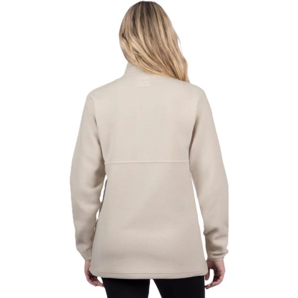 Coton Ouaté Aspen 1/4 Zip Femme Beige, Dos