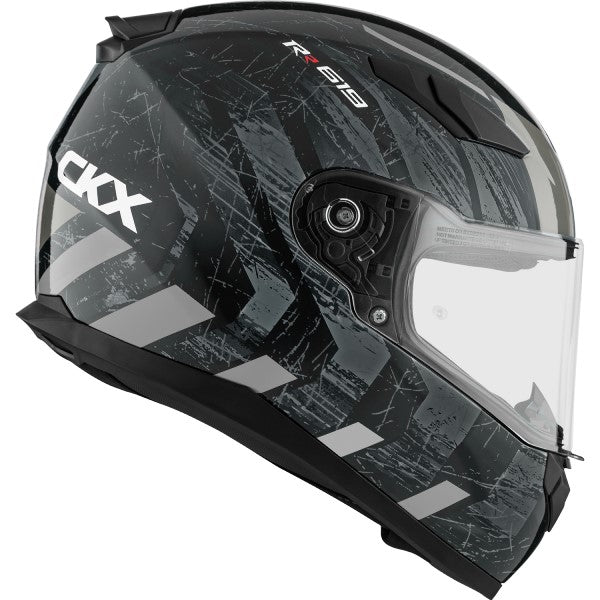 Casque Intégral de Moto RR619 Frontier| Noir et gris de côté