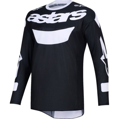 Chandail de Motocross Racer Air Riway Noir/Blanc de face