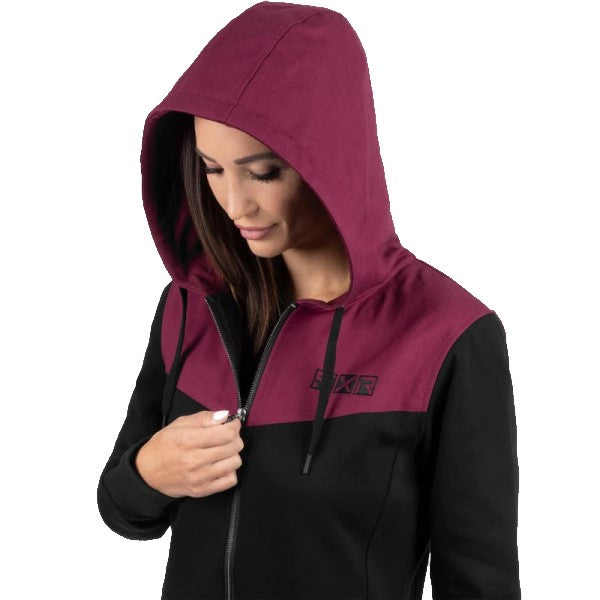 Coton Ouaté Task Femme Noir/Rose Capuche