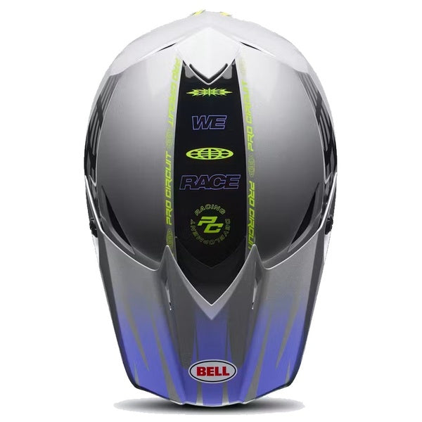 Casque de Motocross MX-10 Intake Édition Limitée Mauve/Vert de dessus