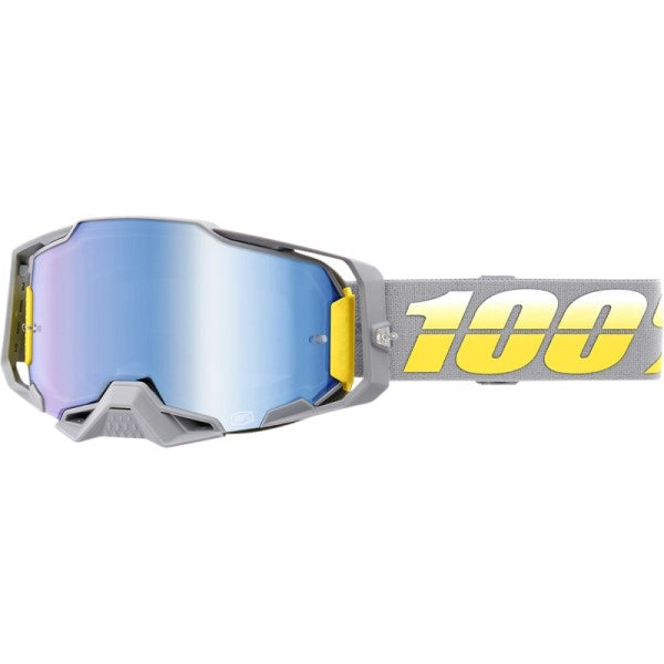 Lunettes de Motocross Armega Lentille Miroir 100% Gris/jaune