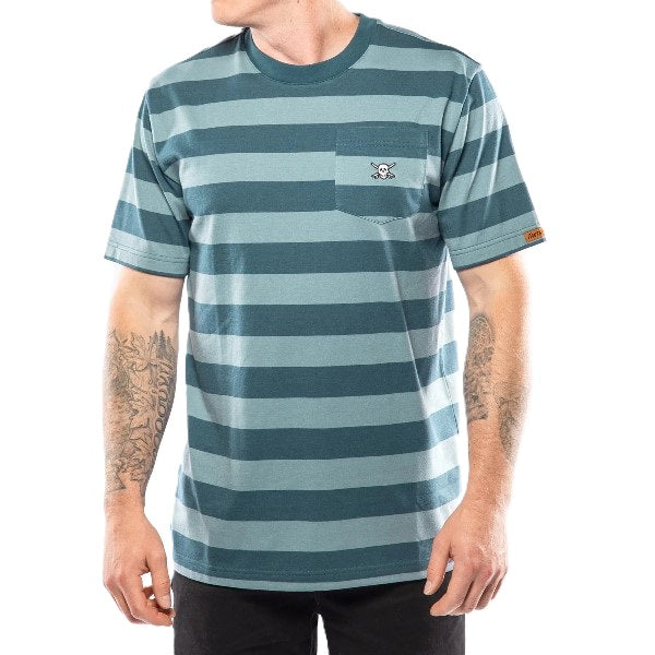 T-Shirt Rufus Yarn Dye Vintage/Fasthouse/bleu de face