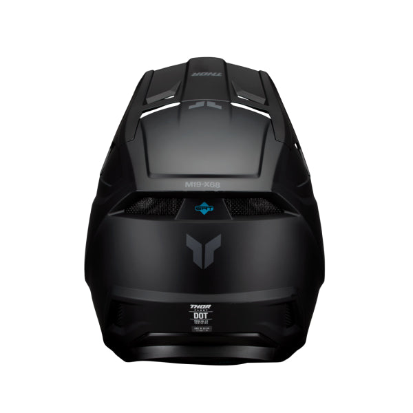 Casque de Motocross Fleet Blackout Junior Noir Mat, arrière 