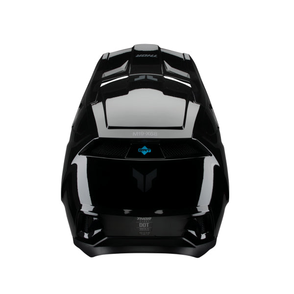 Casque de Motocross Fleet Blackout Junior Noir brillant, arrière 