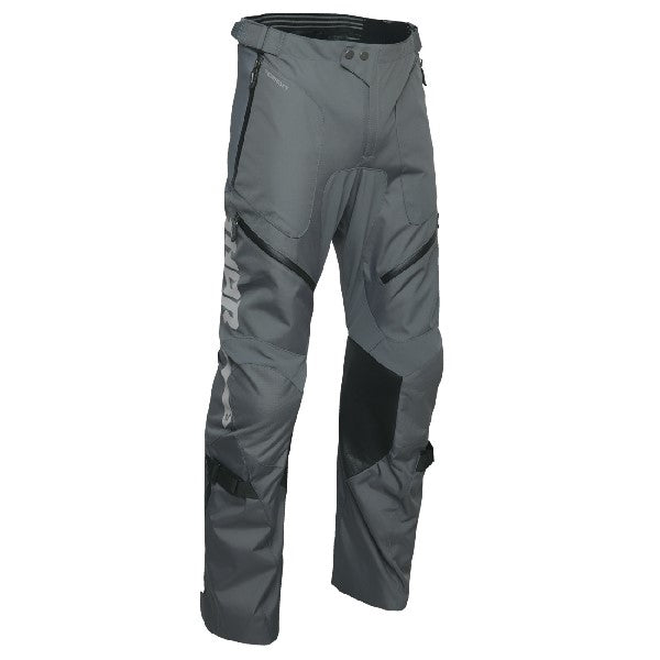 Pantalon de Motocross Terrain Over The Boot gris, de face