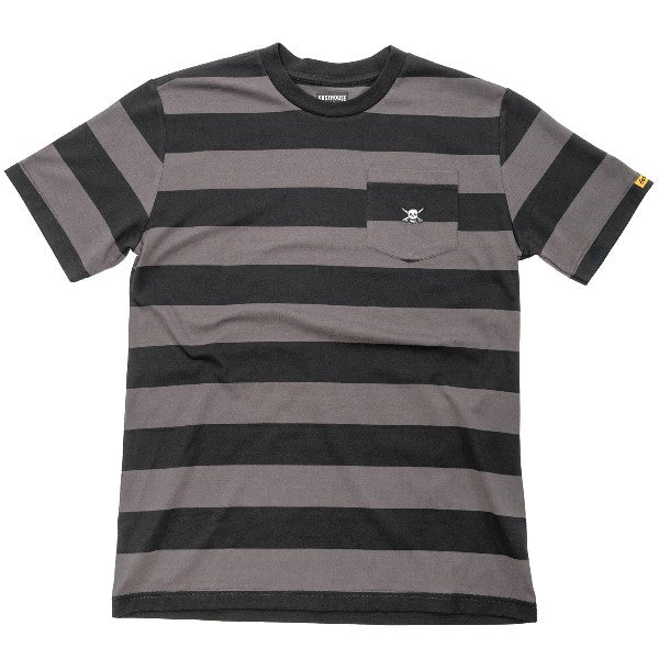 T-Shirt Rufus Yarn Dye/fasthouse/noir et gris de face