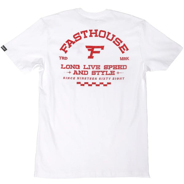 T-Shirt Arthur/Fasthouse/blanc de dos