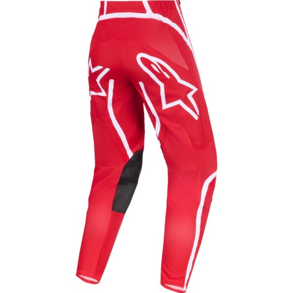 Pantalon de Motocross Fluid Apex Rouge/Blanc de dos