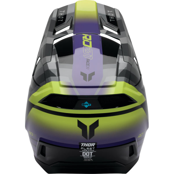 Casque de Motocross Fleet Camber Junior Thor Noir/Mauve, arrière