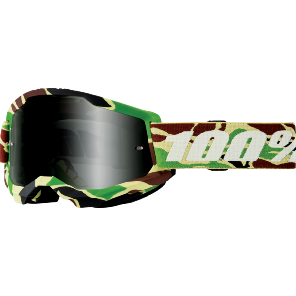 Lunettes de Motocross Strata 2 Sand à Lentille Fumée 100% Camo