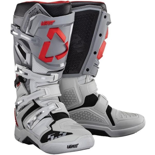 Bottes de Motocross 5.5 Flexlock Leatt Gris/Rouge